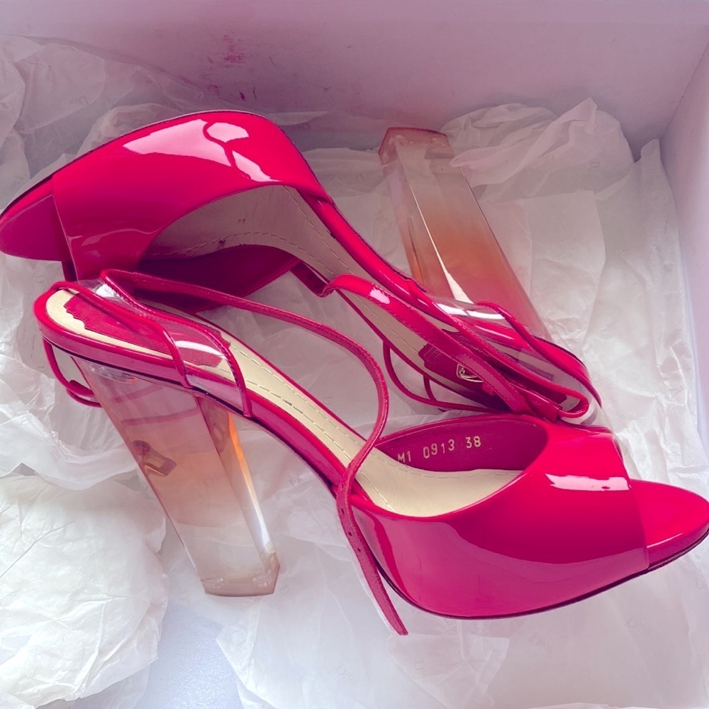 Christian Dior Reflet Plexi Patent PVC Heel - Picture 10 of 11